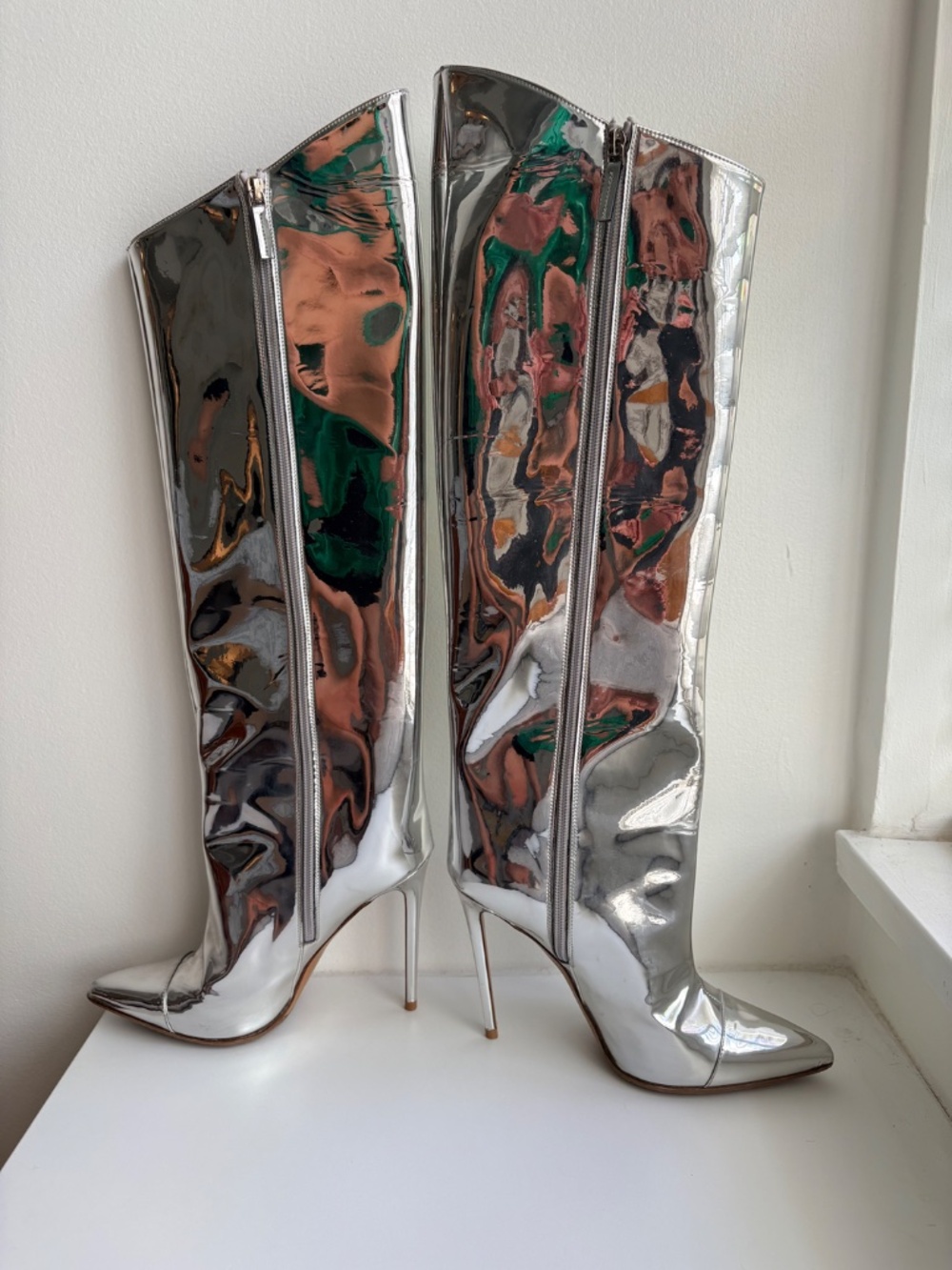 Alexandre Vauthier Metallic Leather Boots - Picture 6 of 13